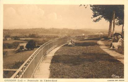 CPA FRANCE 46 "Goudron, promenade de l'Arbre rond"