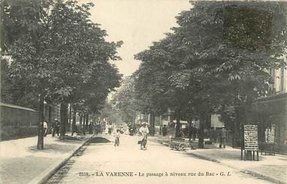 CPA FRANCE 94 "La Varenne, le passage à niveau, rue du Bac"