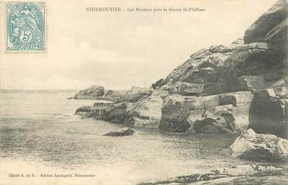 CPA FRANCE 85 'Ile de Noirmoutier, les Rochers près de la Grotte Saint Philibert"