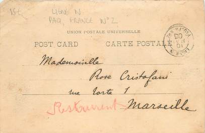 MARCOPHILIE POSTE MARITIME sur CPA EGYPTE / LIGNE N, PAQUEBOT FRANCE N°2