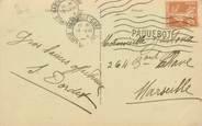 Marcophilie (Lettre Et Cartes) MARCOPHILIE POSTE MARITIME sur CPA FRANCE 83 "Saint Cyr sur mer" / PAQUEBOT