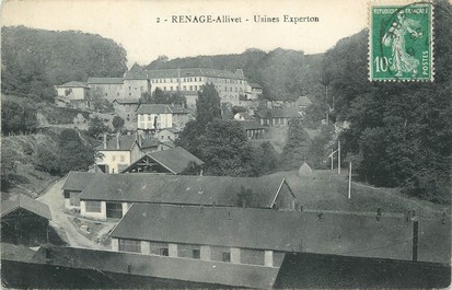 / CPA FRANCE 38 "Renage Allivet, usines Experton"