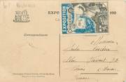 Marcophilie (Lettre Et Cartes) MARCOPHILIE VIGNETTE sur CPA BELGIQUE "Exposition internationale de Charleroi"