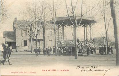 CPA FRANCE 58 "La Machine, la Mairie"
