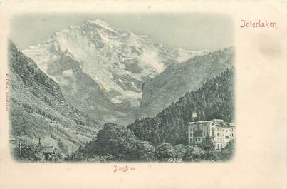 CPA SUISSE "Interlaken" / CARTE EN RELIEF