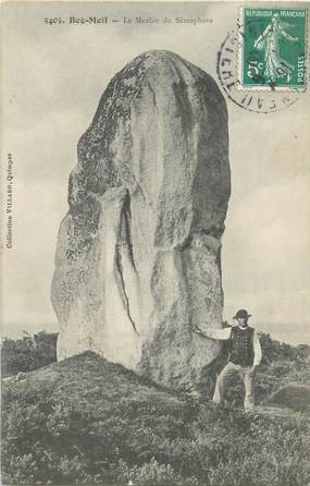 CPA FRANCE 29 "Beg Meil" / FOLKLORE / MENHIR