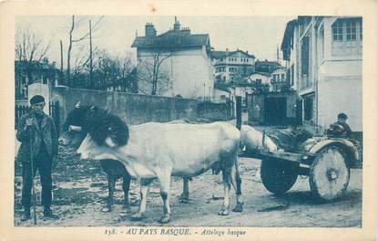 CPA FRANCE 64 "Attelage basque" / FOLKLORE