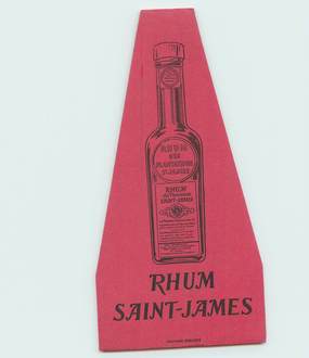 PETIT PAPIER PUBLICITAIRE RHUM SAINT JAMES / ALCOOL BOISSON