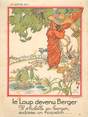 Theme CARTE POSTALE GRAND FORMAT / FABLE Le loup devenu berger