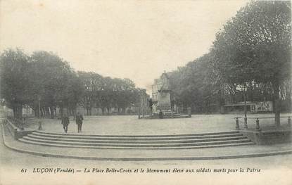 CPA FRANCE 85 "Luçon, la Place Belle Croix"