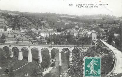 / CPA FRANCE 63 "Olliergues, le viaduc et la ville"