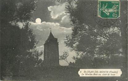 CPA FRANCE 85 "Saint Jean de Monts, le Moulin Rose de nuit"