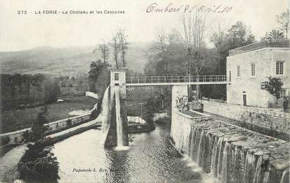 / CPA FRANCE 63 "La Forie, le château et les cascades"