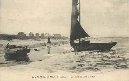 CPA FRANCE 85 "Saint Jean de Monts, le port un soir d'Orage"