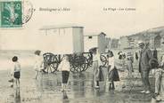 62 Pa De Calai / CPA FRANCE 62 "Boulogne sur Mer, la plage, les cabines"