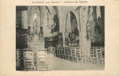 CPA FRANCE 46 "Saint Denis Martel, interieur de l'Eglise"
