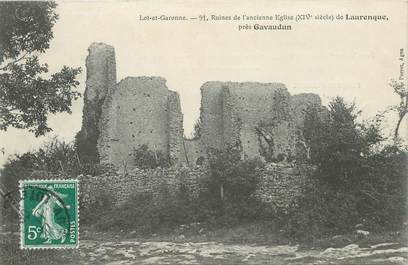 CPA FRANCE 47 "Ruines de l'Ancienne Eglise de Laurenque près de Gavaudun"