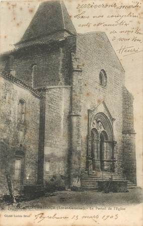 CPA FRANCE 47 "Saint Pastour, le portail de l'Eglise"