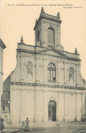 CPA FRANCE 47 "Casteljaloux les Bains, Eglise Notre Dame"