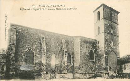 CPA FRANCE 47 "Port Sainte Marie, Eglise des Templiers"