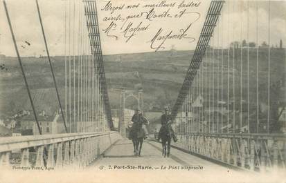 CPA FRANCE 47 "Port Sainte Marie, le pont suspendu"
