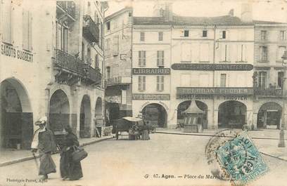 CPA FRANCE 47 "Agen, la Place du Marché"