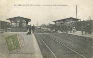 60 Oise / CPA FRANCE 60 "Estrées Saint Denis, l'arrivée du train de Compiègne"