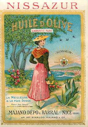 ETIQUETTE PUBLICITAIRE / HUILE D OLIVE / NICE (06)