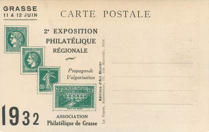 CPA FRANCE 06 "Grasse, Exposition philatélique "