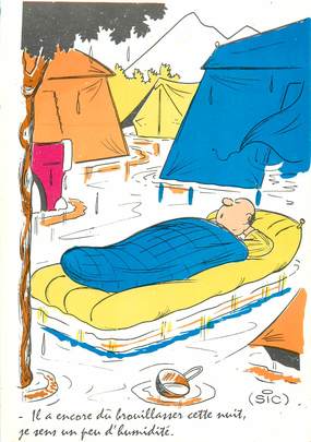 CPSM ILLUSTRATEUR SIC / CAMPING