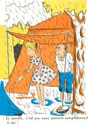 CPSM ILLUSTRATEUR SIC / CAMPING