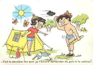 CPSM ILLUSTRATEUR MEUNIER G. / CAMPING