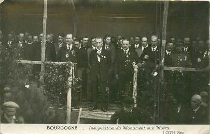 CARTE PHOTO FRANCE 21 "Bourgogne, Inauguration monument aux morts"