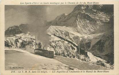 CPA FRANCE 74 "Les Aiguilles de Chamonix et le Mont Blanc"