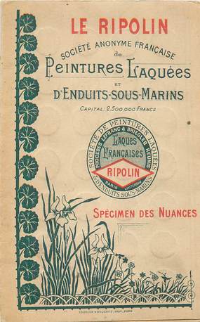 LIVRET PUBLICITAIRE PEINTURE RIPOLIN / SPECIMEN DE NUANCES