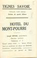 73 Savoie CPA DEPLIANT FRANCE 73 "Tignes, Hotel du Mont Pourri"