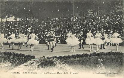 / CPA FRANCE 35 "Rennes, fête des Fleurs 1910, au champ de Mars, ballet d'Hamlet"