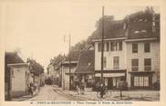 38 Isere CPA FRANCE 38 "Pont de Beauvoisin, place Carouge et rte de Saint Genix"