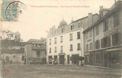 CPA FRANCE 38 "Pont de Beauvoisin, la Place François Flandrin"