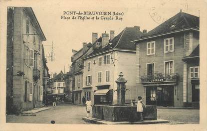 CPA FRANCE 38 "Pont de Beauvoisin, place de l'Eglise"