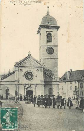 CPA FRANCE 38 "Pont de Beauvoisin, L'Eglise"