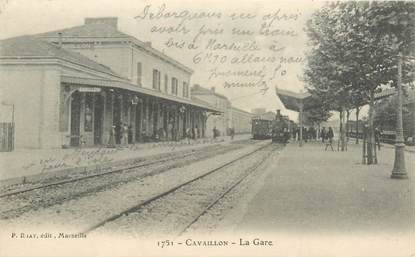 CPA FRANCE 84 "Cavaillon, la gare" / TRAIN