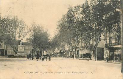 CPA FRANCE 84 "Cavaillon, monument Gambetta et cours Victor Hugo"