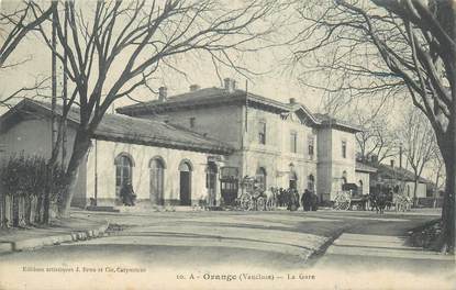 CPA FRANCE 84 "Orange, la gare"