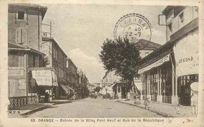 CPA FRANCE 84 "Orange, Pont neuf et rue de la République"