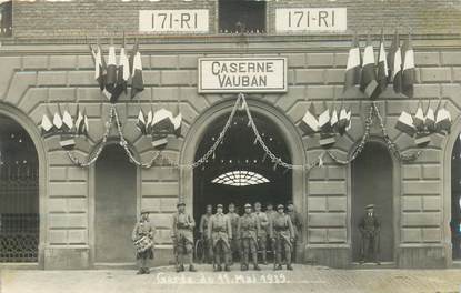 CARTE PHOTO MILITAIRE "Bitche (57), 1929, la Caserne Vauban"