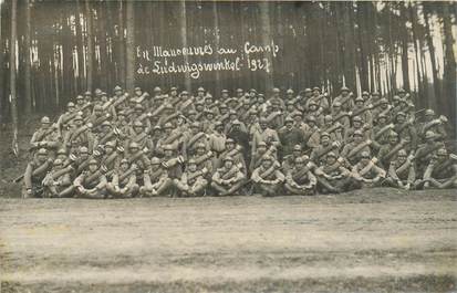 CARTE PHOTO MILITAIRE / ALLEMAGNE "Camp de Ludwigswinkel, 1927"
