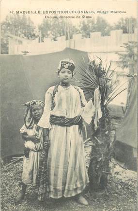 CPA FRANCE 13 "Marseille, Exposition Coloniale, 1906" / MAROC, Danseuse de 12 ans