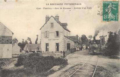 CPA FRANCE 56 "Pontivy, Gare de Keranna, arrivée du train"