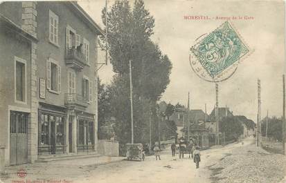 CPA FRANCE 38 "Morestel, avenue de la gare"